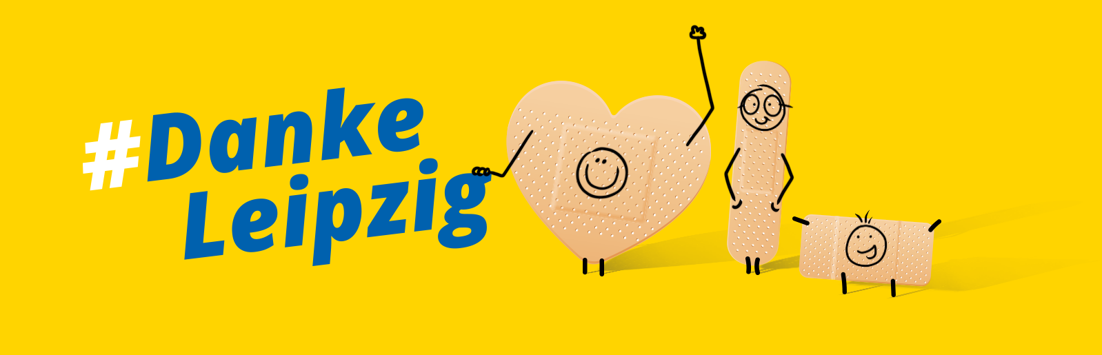 Kampagnenmotiv zu #DankeLeipzig initiiert durch KEE Leipzig / gestaltet von Wieland Medien Leipzig