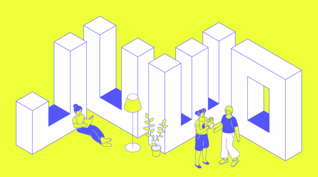 Logo des Projekts JUWO kommunal - Kommunales Jugendwohnen Leipzig