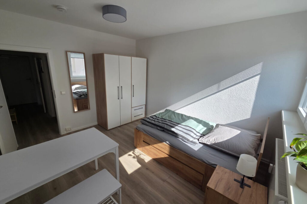 Zimmer im Betreuten Einzelwohnen in der Gerberstraße. Querformat.